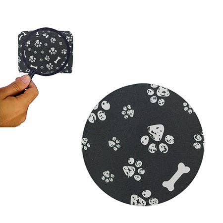 Round Of a Paws Large Cosmetic Travel Pouch