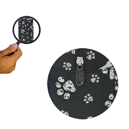 Round Of a Paws Large Cosmetic Travel Pouch