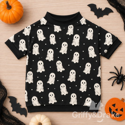 Dog Simple Shirt — Boo Crew Print, Large