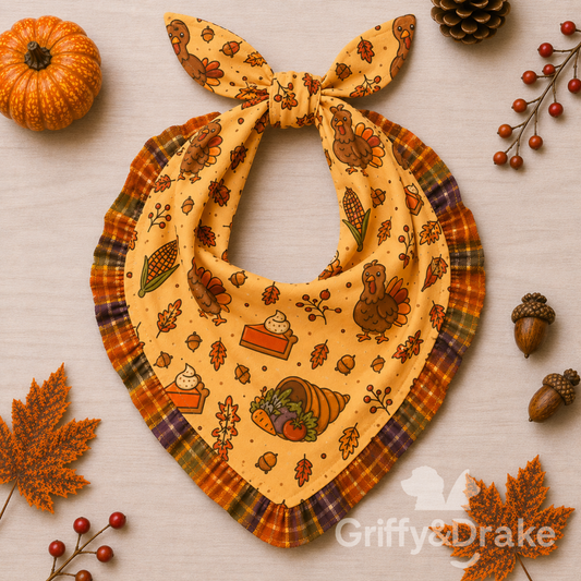 Dog Ruffle Bandana — Feast Mode - Turkey | Large