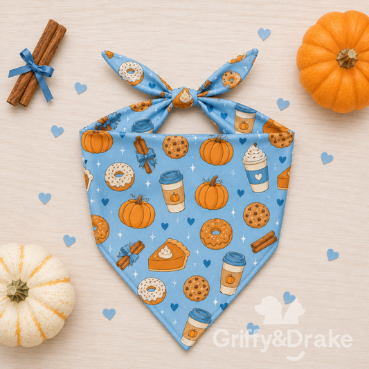 Dog Bandana — Pumpkin Spice Print | Large