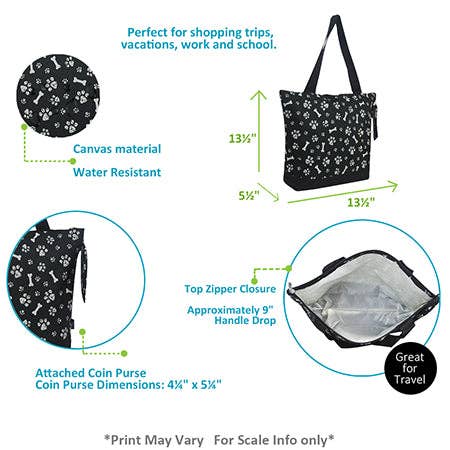 Round Of a Paws Canvas Tote Bag