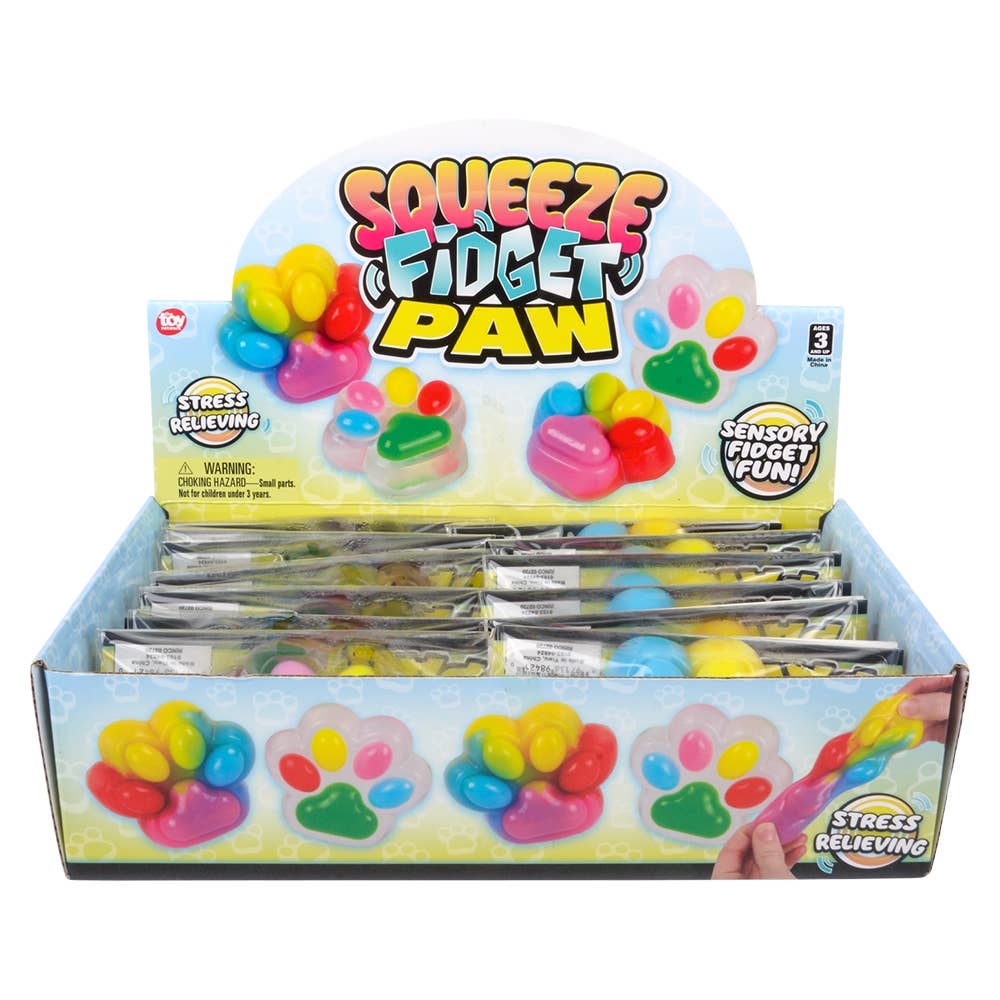 3" Squeeze Fidget Paw Toy